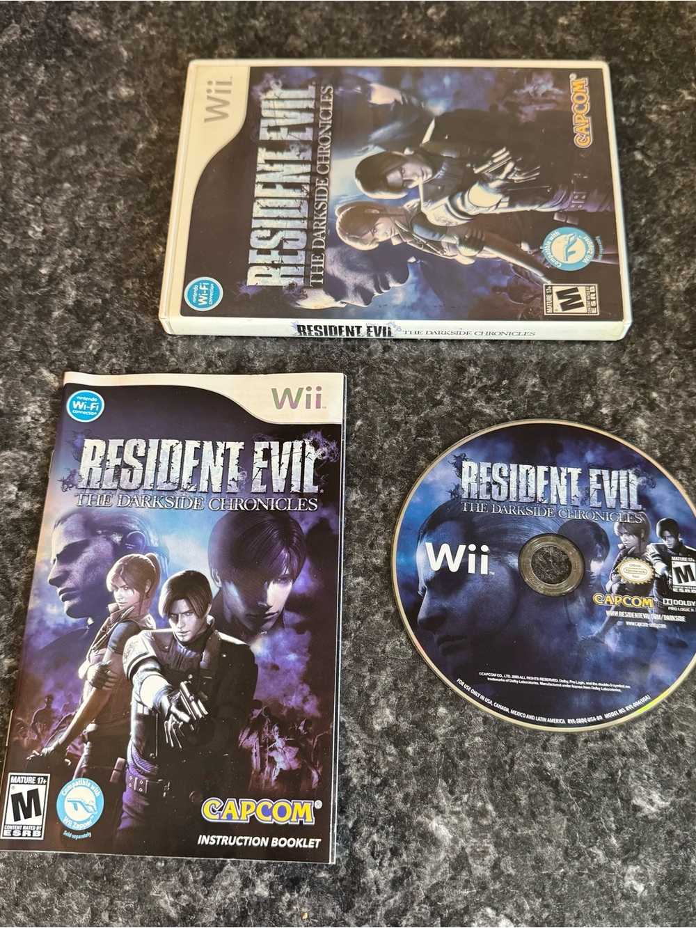MISPRINT Resident Evil The Darkside Chronicles Nintendo Wii W/ Manual ‘09 Tested